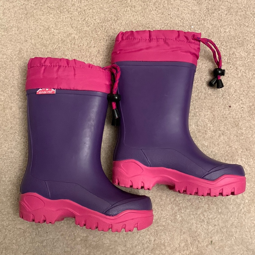 Girls rubber rain boots EUC